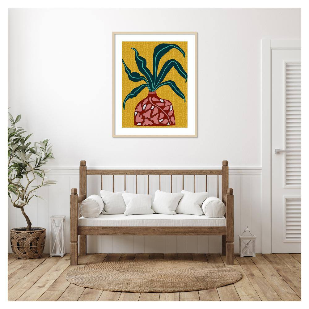 Snappy Botanical III 33"x41" Svelte Natural Framed Graphic Art Print