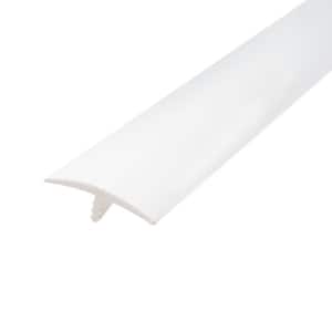 1-1/4 in. White Flexible Polyethylene Center Barb Hobbyist Pack Bumper Tee Moulding Edging 12 ft. long Coil