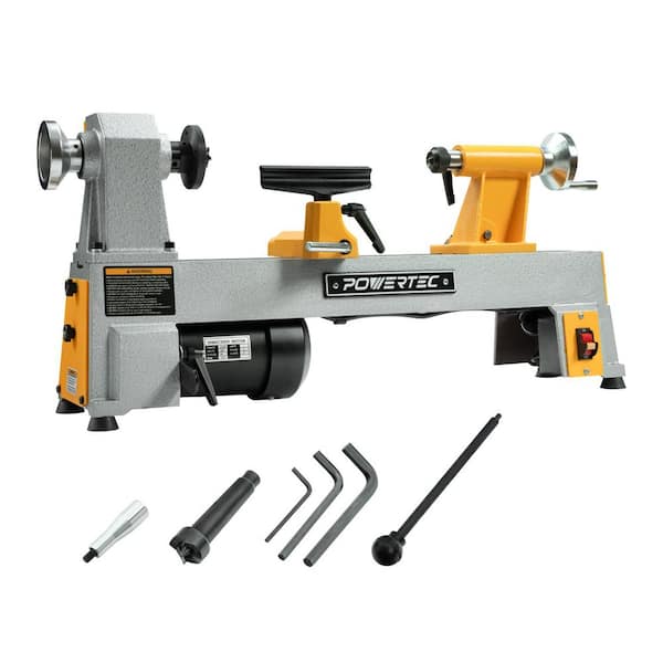 10 in. x 18 in. Benchtop Mini Wood Lathe, 1/2HP, 5-Speed Cast Iron Lathe w/ MT2 Taper for Turning Pens, Bowls, Spindles