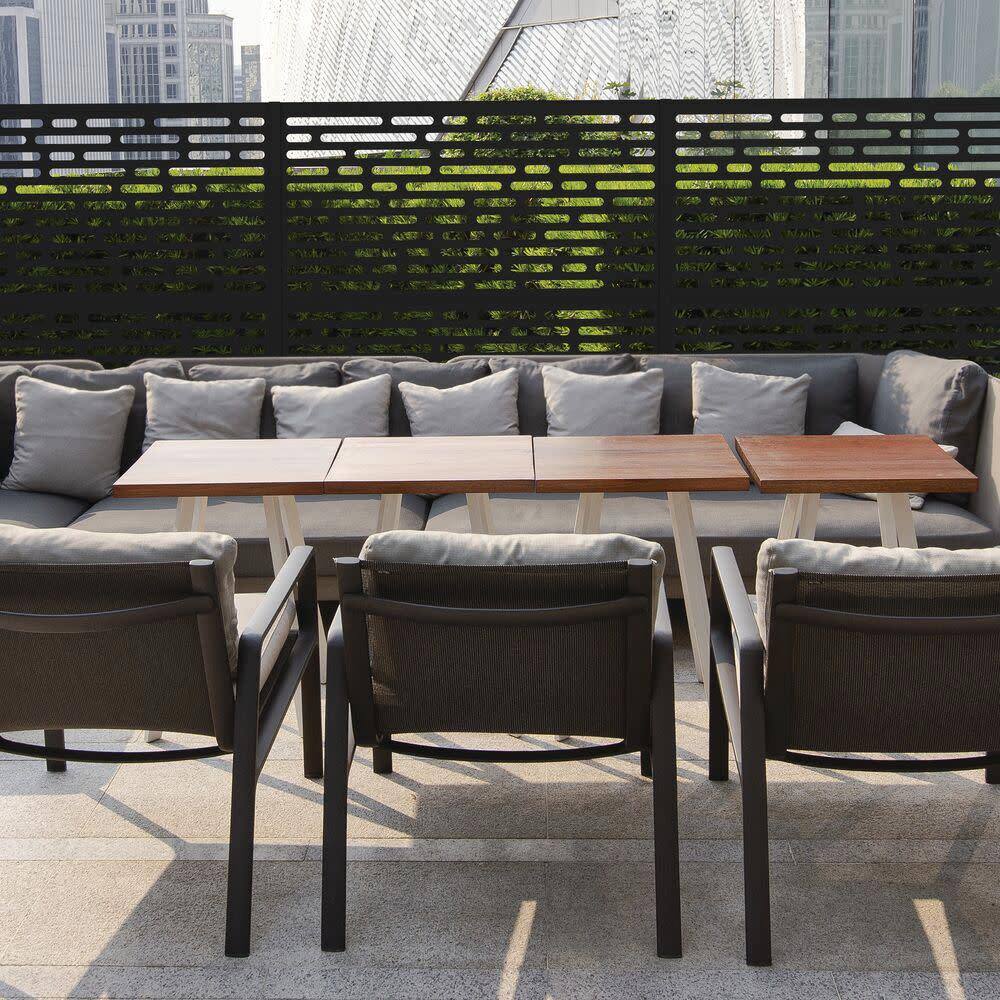 Black Rectangular Polypropylene UV Resistant Decorative Screen Panel