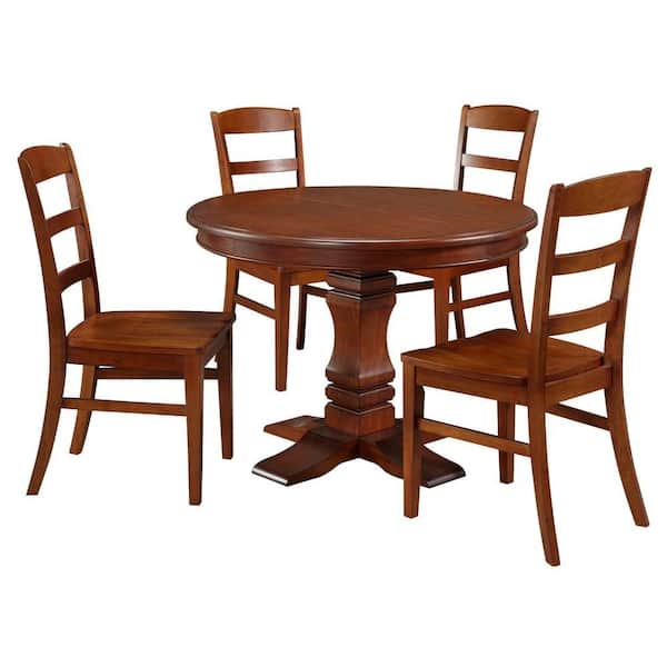Home Styles The Aspen Collection Pedestal 5-Piece Dining Table Set
