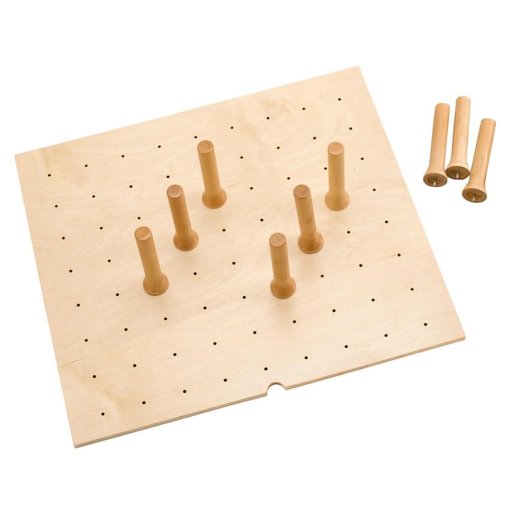 Natural Maple Adjustable Pegboard Drawer Organizer, 24.25"W x 21.25"D
