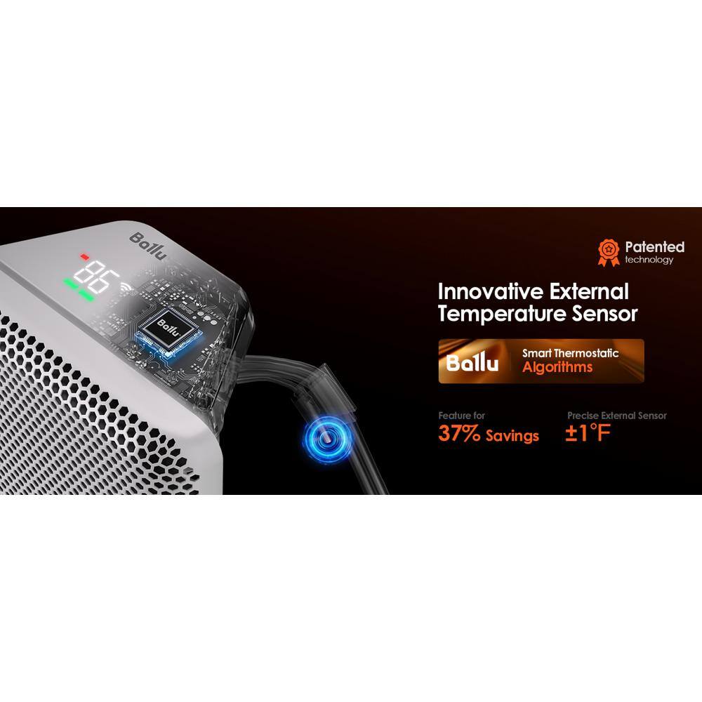 White Electric Convection Panel Heater with Thermostat and Remote
