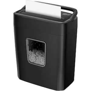 8-Sheet Cross Cut Paper, Credit Card, Staple, Clip Shredder with 4.2 Gal. Wastebasket in Black