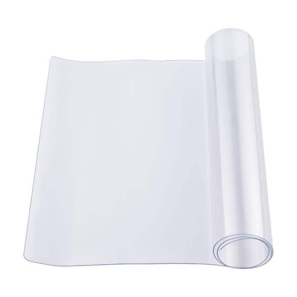 Plastic Table Cover, 14 x 24 in. 1.5 mm Thick Clear Table Protector, Rectangle PVC Desk Mat, Waterproof Easy Cleaning