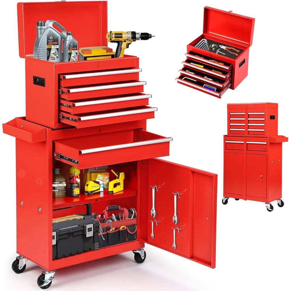 Movable Tool Chest Combo with 4 Tool Hooks, Adjustable Inner Board, Fixed Drawer Lock price history on PriceWatchPro