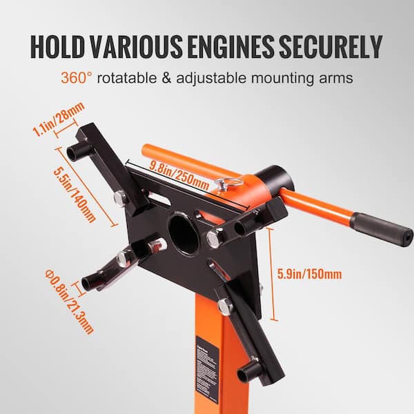 SKYSHALO Engine Stand, 1300 lbs. (3/5 Ton) Rotating Engine SKYSHALO Engine Stand, 1300 lbs. (3/5 Ton) Rotating Engine