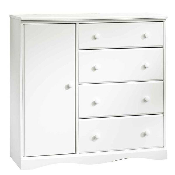 SAUDER Pogo 4-Drawer Soft White Dresser