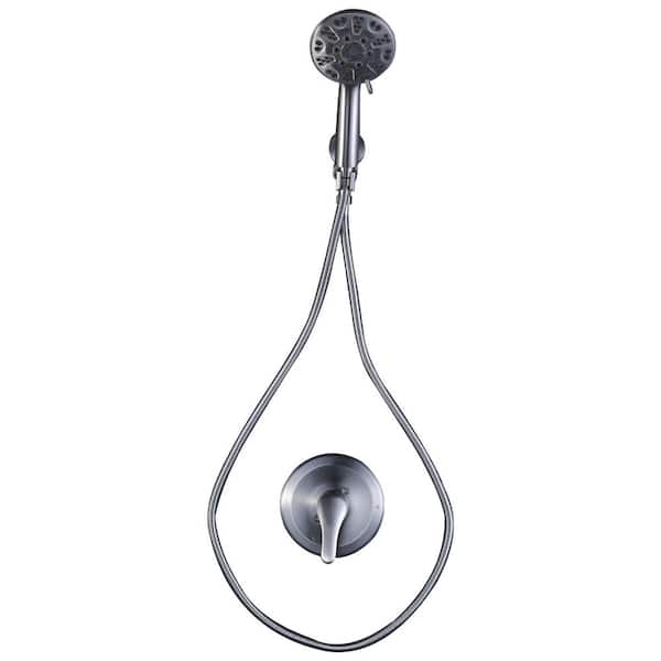 ARCORA Single Handle 7-Spray Shower Faucet 1.8 GPM with Detachable Handheld Shower Head in Brushed Nickel