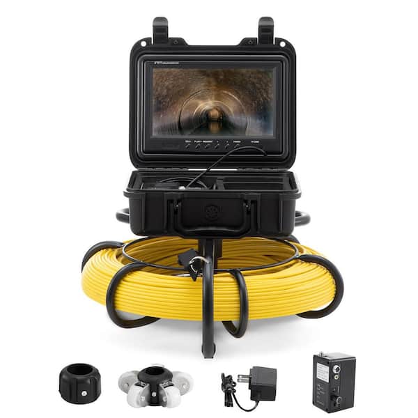 Sewer Camera, 300 ft. /91.5 m, 9 in. Screen Pipeline Inspection Camera with DVR Function, Waterproof IP68 Camera