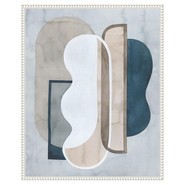 Amanti Art Shapes and Shadows II by Grace Popp 23 in. W x 28 in. H Canvas Float Frame in White
