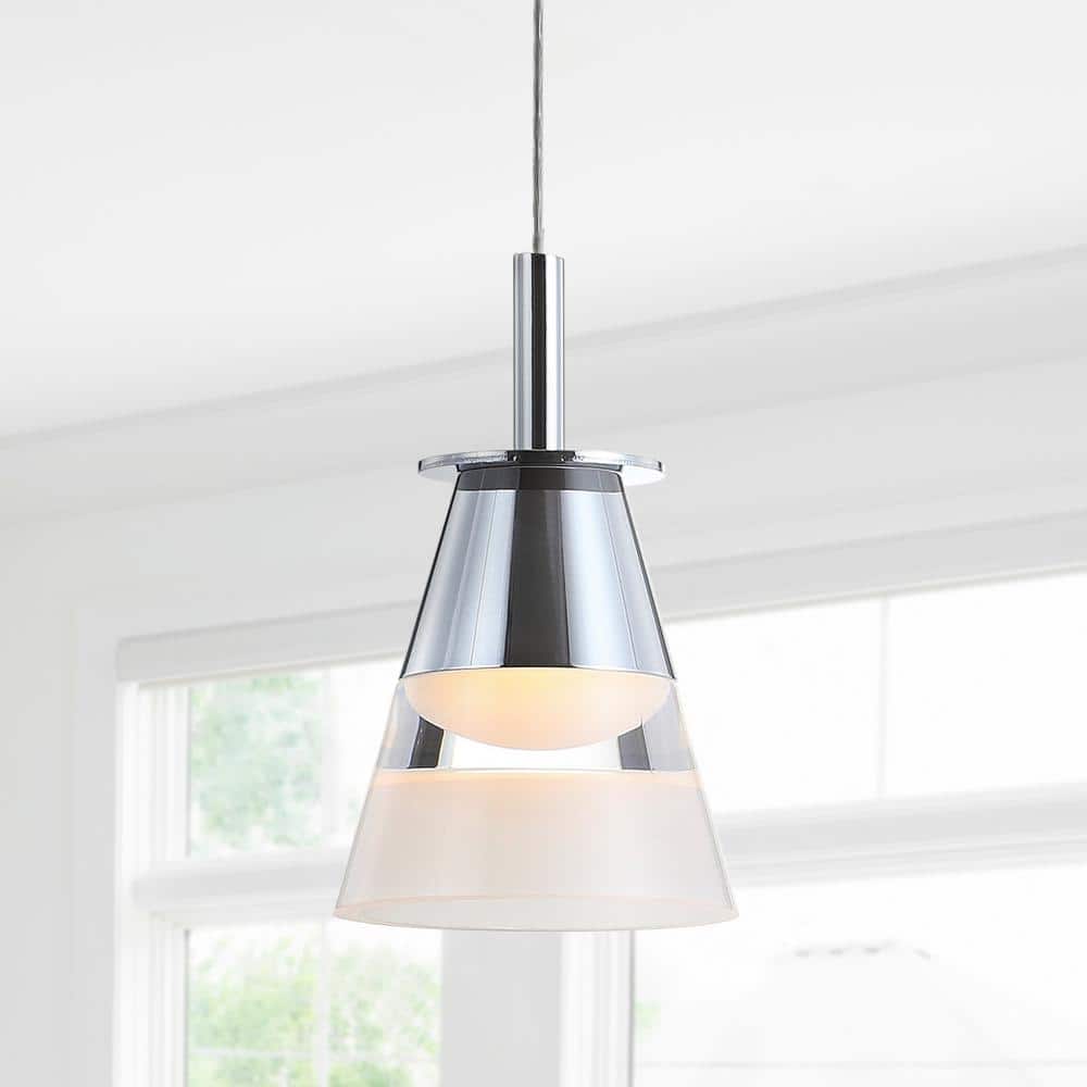 Alain 5" Chrome Polished Adjustable LED Pendant Light