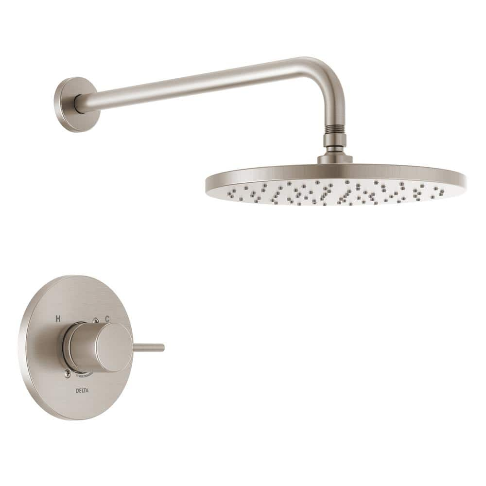 Delta Modern1-Handle Wall Mount Shower Trim Kit in Spotshield Brushed Nickel (Valve Not Included)