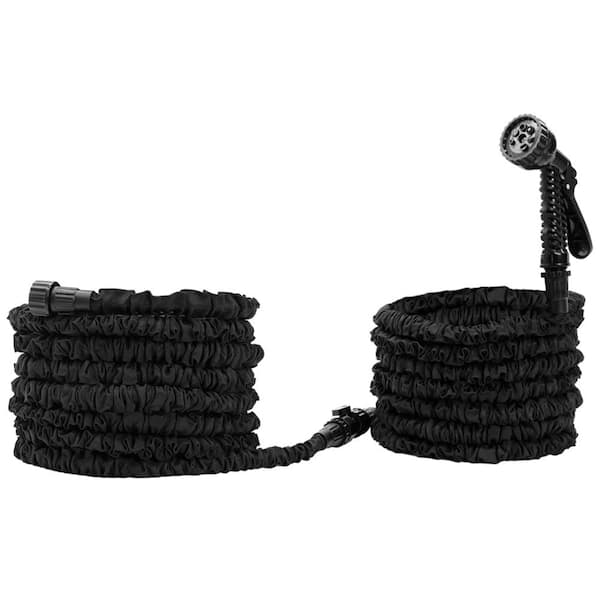 Expandable 3/4 in. x 100 ft. Garden Water Hose with 7-Pattern Spray Nozzle (2-Pack, 50 ft. Each) Flexible Outdoor Hose
