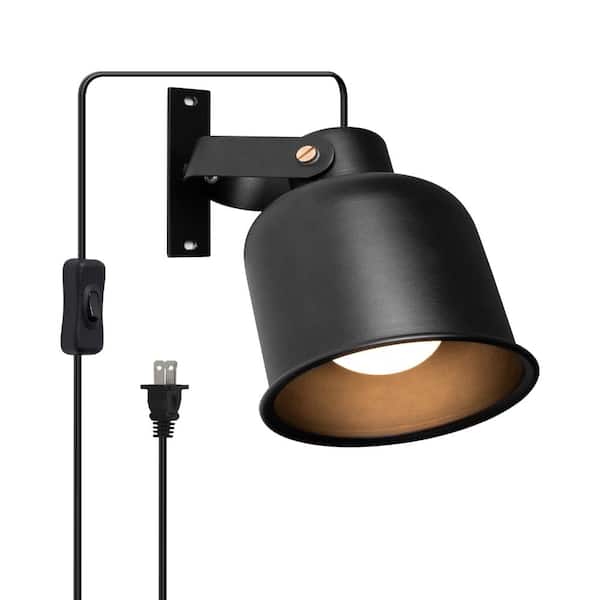 Plug in Wall Sconces, Adjustable White Wall Light for Bedroom, Easy Install Indoor Wall Sconces with 7W 3000K Bulb