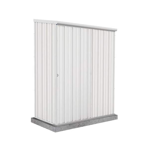 EZI Slider 5 ft. W x 3 ft. D Metal Storage Shed in Surfmist with Snaptites Assembly System (14 sq. ft. )