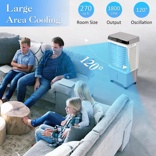 Lifeplus 1800 СFM 3 Speed Portable Evaporative Air Cooler Fan