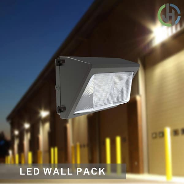 450-Watt Equivalent Integrated LED Bronze Dimmable Outdoor Wall Pack Light, Selectable CCT 3000K/4000K/5000K