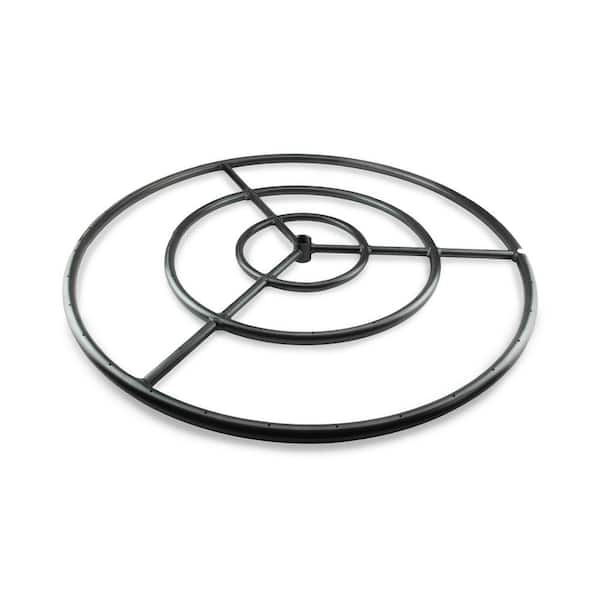 36 in. Black Steel Fire Ring Burner