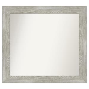 Dove Greywash 36 in. x 33 in. Custom Non-Beveled Distressed Recyled Polystyrene Bathroom Vanity Wall Mirror