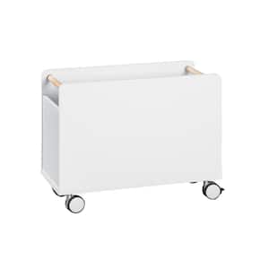 KidSpace 24 in. W x 19 in. H White 1-Cube Wheeled Mobile Toy Organizer