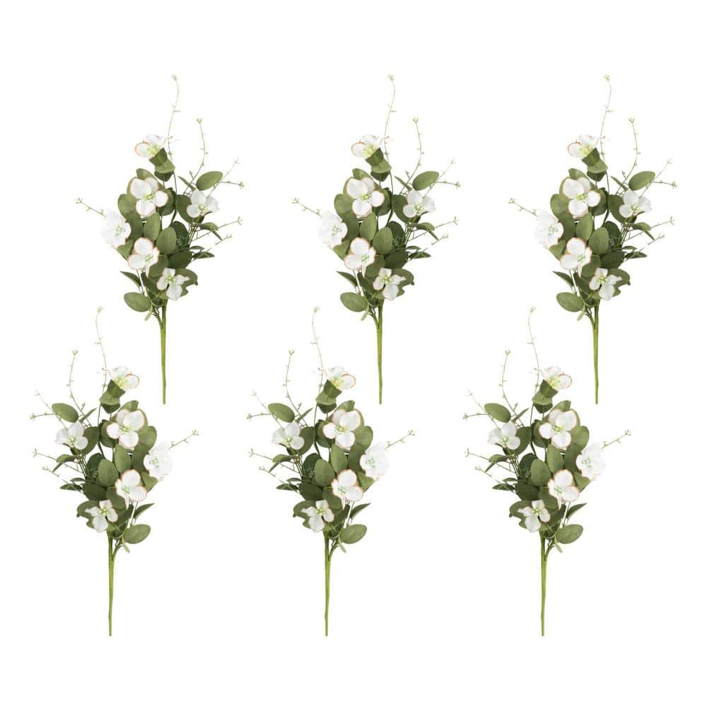 SULLIVANS 20 in. Artificial Dogwood Stem Set of 6