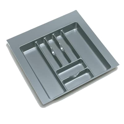 Assorted Storage Trays - Plastic Storage Bins – Drawer & Cabinet Organizer  – Office, Kitchen, Craft Organization – 10 Pieces - Gray 