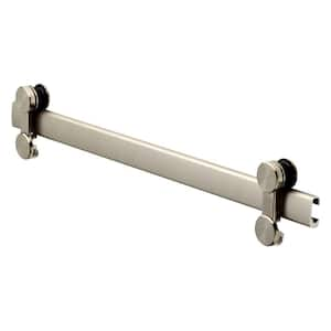 48-60 in. W Contemporary Frameless Sliding Shower Track Assembly Kit in Nickel (For 1/4 in. (6mm) Glass)