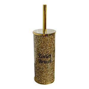 Glass Toilet Brush and Holder 1-Pack in Gold