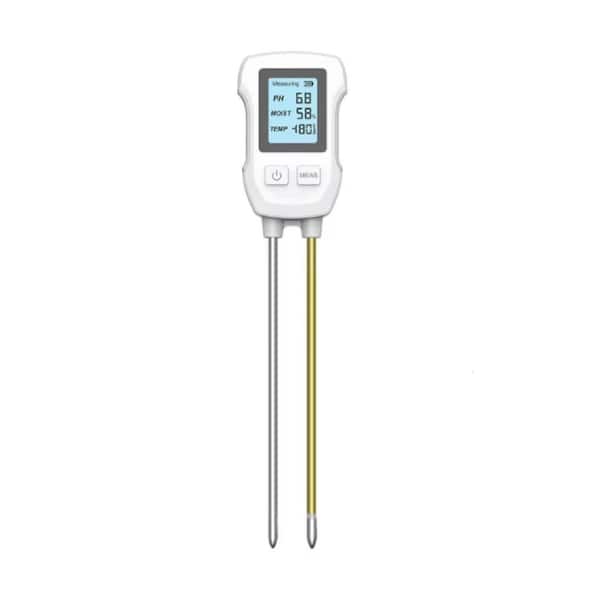3-in-1 Soil Tester LCD Screen Soil Thermometer PH Temperature Humidity Meter Flower Plant Potted Planting Soil Tester
