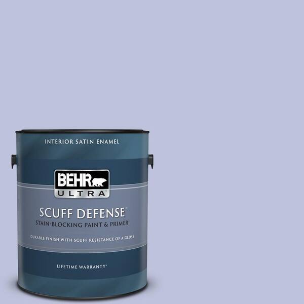 BEHR ULTRA 1 gal. #610A-3 Lavender Sachet Extra Durable Satin Enamel Interior Paint & Primer