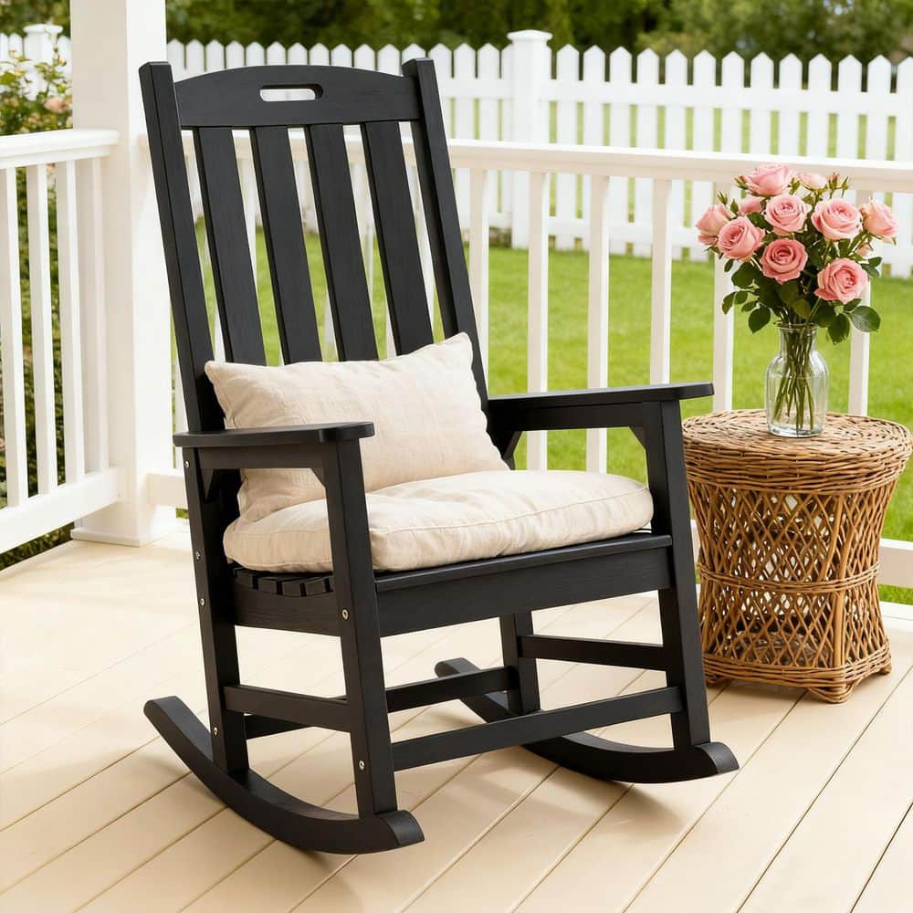 Black Oversized Plastic Outdoor Rocking Chair price history on PriceWatchPro