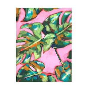 "Psychedelic Palms I" by Jennifer Paxton Parker Floater Frame Nature Wall Art 19 in. x 14 in.