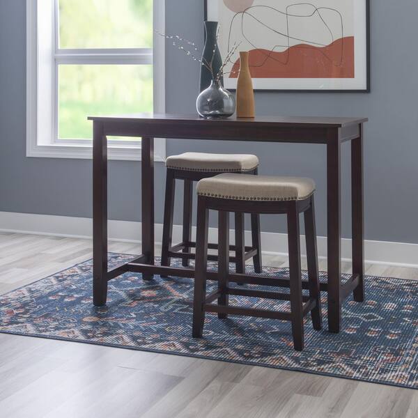 Linon brown deals 3 piece table