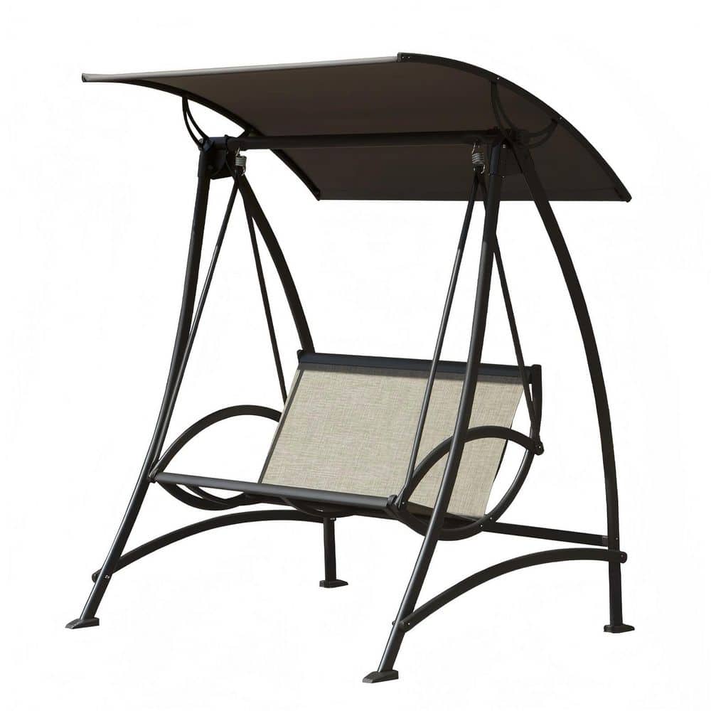 Steel Fixed Base Recliner with Adjustable Canopy and 2 Seat Swing Glider Design price history on PriceWatchPro