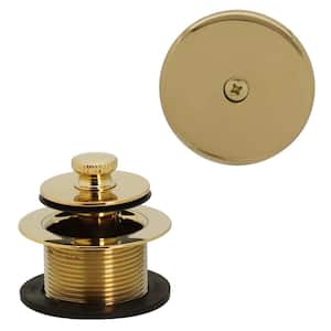 1-1/2 in. Twist and Close Tub Trim Set with 1-Hole Overflow Faceplate in Polished Brass