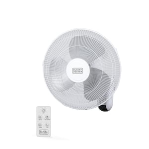 16 inch 3 Fan Speeds Wall Fan in White with Remote