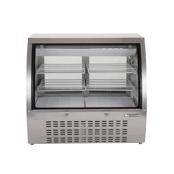 Norpole 48 in. W 18 cu. ft. Commercial Specialty Refrigerated Deli Case, in Stainless