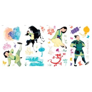 Green and Black and Blue Mulan Wall Decals