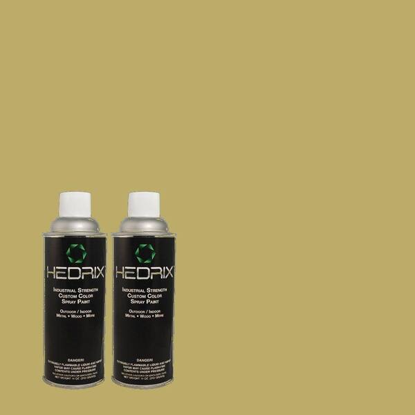 Hedrix 11 oz. Match of PPU9-5 Natchez Moss Semi-Gloss Custom Spray Paint (2-Pack)