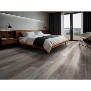 Take Home Sample- 7 in. x 7 in. Firview Lookout Gray Low Gloss Waterproof Click Lock Luxury Vinyl Plank Flooring