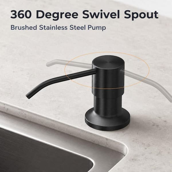 Kitchen Sink Soap Dispenser – Countertop Pump With 47" Extension Tube, No-Spill Design, Fits Large Soap Bottles
