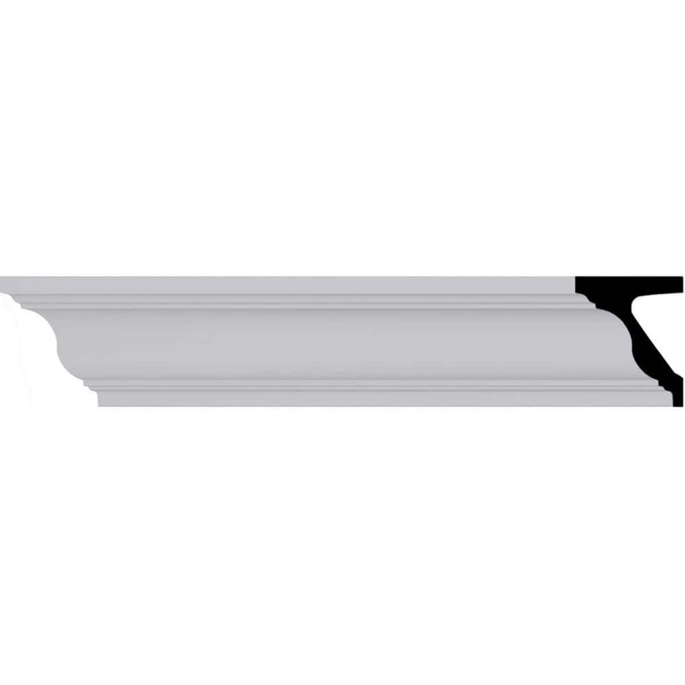 Primed Polyurethane Architectural Crown Moulding 7-ft 10-1/2-in