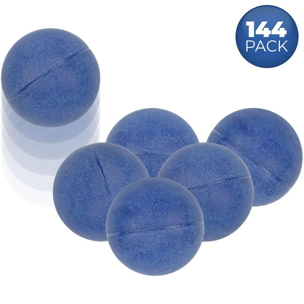 blue ping pong balls