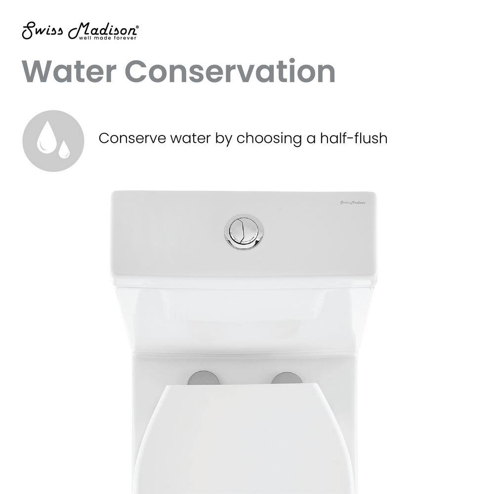 White Elongated Dual-Flush High Efficiency Two-Piece Toilet