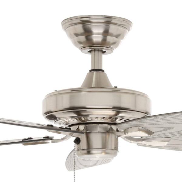 Gazebo II 42 in Indoor/Outdoor Brushed Nickel Ceiling Fan Wet-Rated Exterior Use 