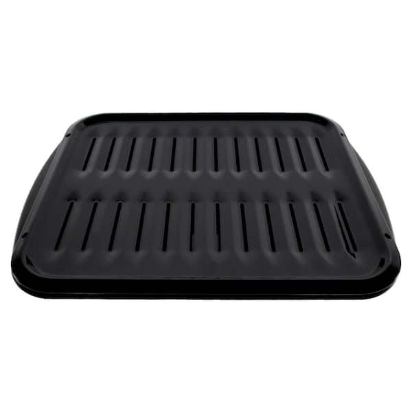 CERTIFIED APPLIANCE ACCESSORIES 2-Piece Porcelain Heavy-Duty Broiler Pan and Grill Set