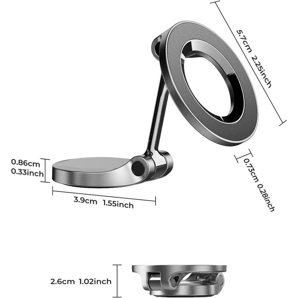 Magnetic 360° Rotation Dashboard Car Phone Holder - Thumbnail 3