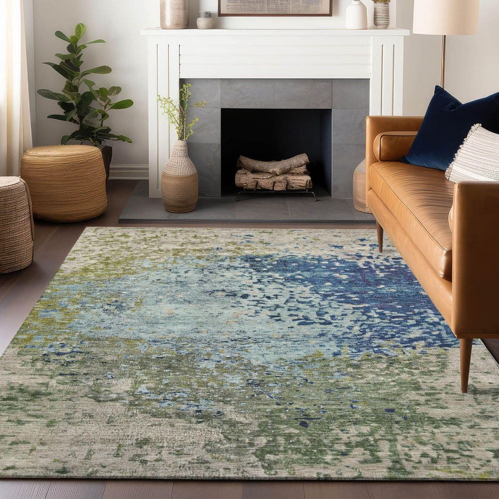 Chantille Machine Washable Indoor/Outdoor Abstract ACN1737 Blue 10 ft. x 14 ft. Area Rug price history on PriceWatchPro