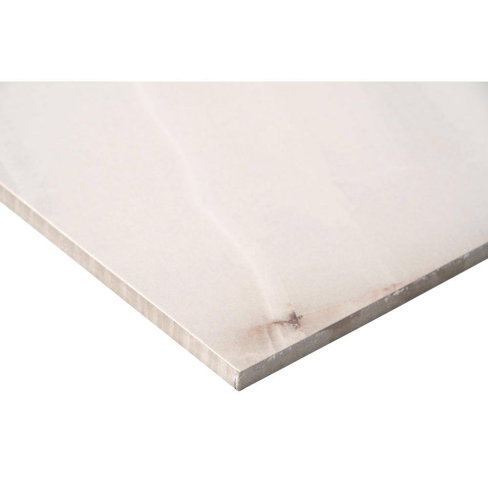 Essential 12" x 24" Polished Beige Porcelain Wall Tile